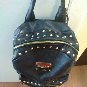 Bebe black backpack purse